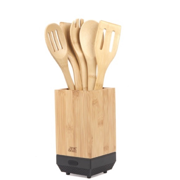 Thyme&Table Bamboo Utensil Set w/Bluetooth Speaker - Picture 2 of 7